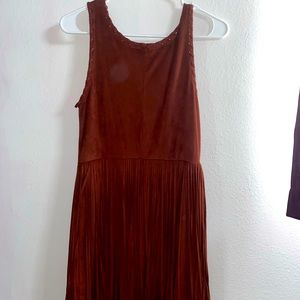 Redish/ brown fringe dress